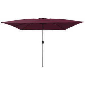 vidaXL Tuinparasol Bordeaux Rood 295 x 295 x 245 cm Polyester en staal