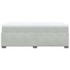 vidaXL Boxspring met matras fluweel lichtgrijs 90x190 cm
