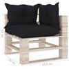 vidaXL 9-delige Loungeset met kussens pallet grenenhout