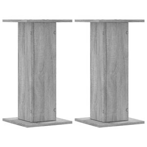 vidaXL Speakerstandaards 2 st 30x30x60 cm bewerkt hout grijs sonoma