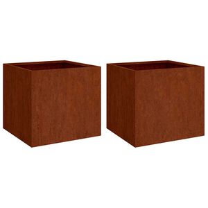 vidaXL Plantenbakken 2 st 32x30x29 cm cortenstaal