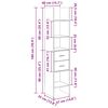 vidaXL Boekenkast 40x35x180 cm bewerkt hout grijs