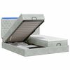 vidaXL Ottoman Bed met Matrassen en LED Lichtgrijs 200 x 200 cm