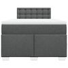 vidaXL Boxspring met matras stof donkergrijs 120x190 cm