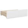 vidaXL Slaapbank met onderschuifbed en lades 90x200 cm kunstleer wit