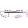 vidaXL Bedframe bewerkt hout metaal grijs sonoma eiken 200x200 cm