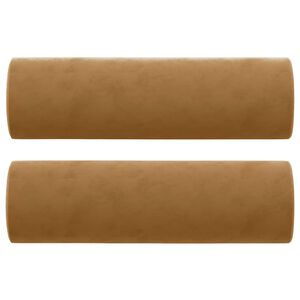 vidaXL Sierkussens 2 st 15x50 cm fluweel bruin