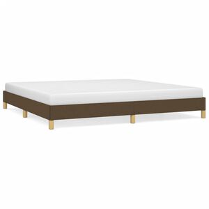 vidaXL Bedframe zonder matras stof donkerbruin 200x200 cm
