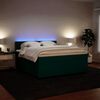 vidaXL Boxspring met matras fluweel donkergroen 180x200 cm