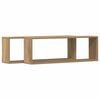 vidaXL Wandschappen 2 st Ambachtelijk eiken 80 x 15 x 26 cm