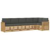 vidaXL Buiten bankenset 6 pcs Wit en antracietkleurig