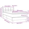 vidaXL Boxspring met matras fluweel zwart 90x220 cm