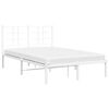 vidaXL Bedframe met hoofdbord metaal wit 120x190 cm