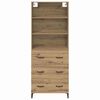 vidaXL Hoge kast Artisan Eiken 69,5 x 34 x 180 cm Bewerkt hout