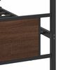 vidaXL Bedframe zonder matras metaal bruin eikenkleurig 200x200 cm