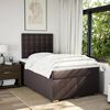vidaXL Boxspring met matras stof donkerbruin 120x190 cm