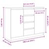 vidaXL Dressoir met lades 100,5x35x76 cm spaanplaat wit