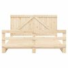 vidaXL Bedframe met hoofdbord massief grenenhout 200x200 cm