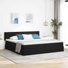 vidaXL Opbergbed met LED met matras met LED Zwart 200 x 200 cm Fluweel
