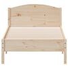 vidaXL Bedframe zonder matras massief grenenhout 75x190 cm