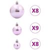 vidaXL Kerstballen 98 st &Oslash;3/4/6 cm roze