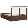 vidaXL Bedframe Bruin Eiken 140 x 200 cm Massief grenenhout