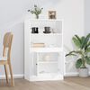 vidaXL Hoge kast 60x35,5x103,5 cm bewerkt hout wit