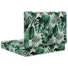 vidaXL Buiten bankkussen 2 pcs Bladpatroon Polyester