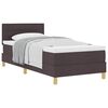 vidaXL Boxspringbed met kussen Donkerbruin 90 x 200 cm Stof