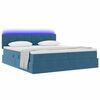 vidaXL Bed met LED-striplichten Donkerblauw 180 x 200 cm Fluweel