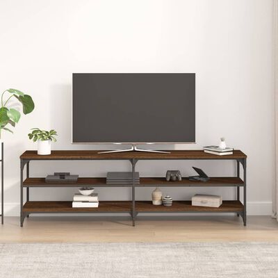 vidaXL Tv-meubel 160x30x50 cm bewerkt hout bruin eikenkleur