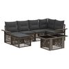 vidaXL Tuinbankenset 7 st Grijs en Donkergrijs poly rattan