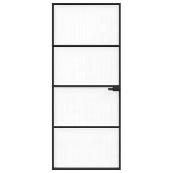 vidaXL Huisdeur 83 x 201,5 x 3,5 cm Aluminium en Gehard Glas