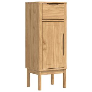 vidaXL Badkamerkast FLORO Wasbruin 35 x 30 x 90 cm Massief Vurenhout