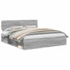 vidaXL Bedframe Grijs Sonoma 200 x 200 cm Massief grenenhout