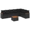 vidaXL Patio Sofa Set 8-zits Black