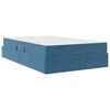 vidaXL Opbergbed met matras Donkerblauw 120 x 200 cm Fluweel