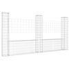 vidaXL Schanskorf U-vormig met 3 palen 260x20x150 cm ijzer