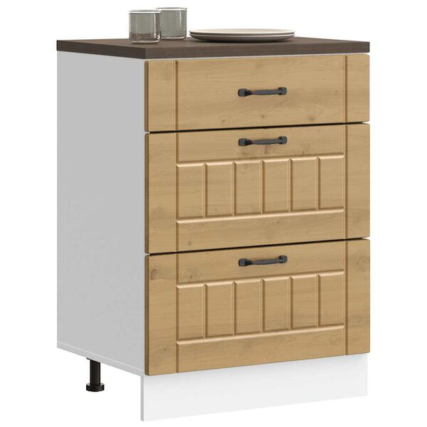 vidaXL Onderkast Lucca bewerkt hout artisanaal eikenkleur