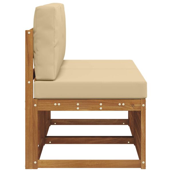 vidaXL 2 Stuk Buiten Midden Sofa Massief Acaciahout Naturel