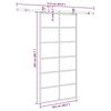vidaXL Schuifdeur met beslagset 102x205 cm ESG glas zwart