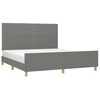 vidaXL Bedframe zonder matras stof donkergrijs 180x200 cm