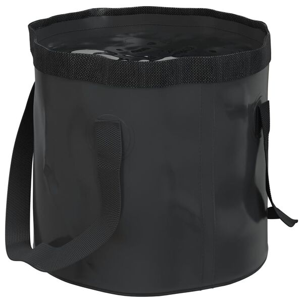 vidaXL Emmers 2 st inklapbaar 20 L PVC zwart