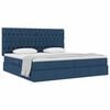 vidaXL Opslag bed met matras met matras Blauw 200 x 200 cm Polyester