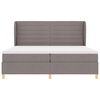 vidaXL Boxspringbed met Matras Donkergrijs 90x190 cm Taupe Stof