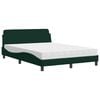 vidaXL Bed met matras "Dover" fluweel donkergroen 120x200 cm