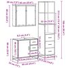 vidaXL 3-delige Badkamermeubelset bewerkt hout bruin eikenkleur