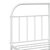 vidaXL Bedframe met hoofd- en voeteneinde metaal wit 150x200 cm