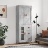 vidaXL Hoge kast 69,5x34x180 cm bewerkt hout betongrijs
