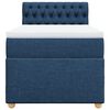 vidaXL Boxspring met matras stof blauw 90x190 cm